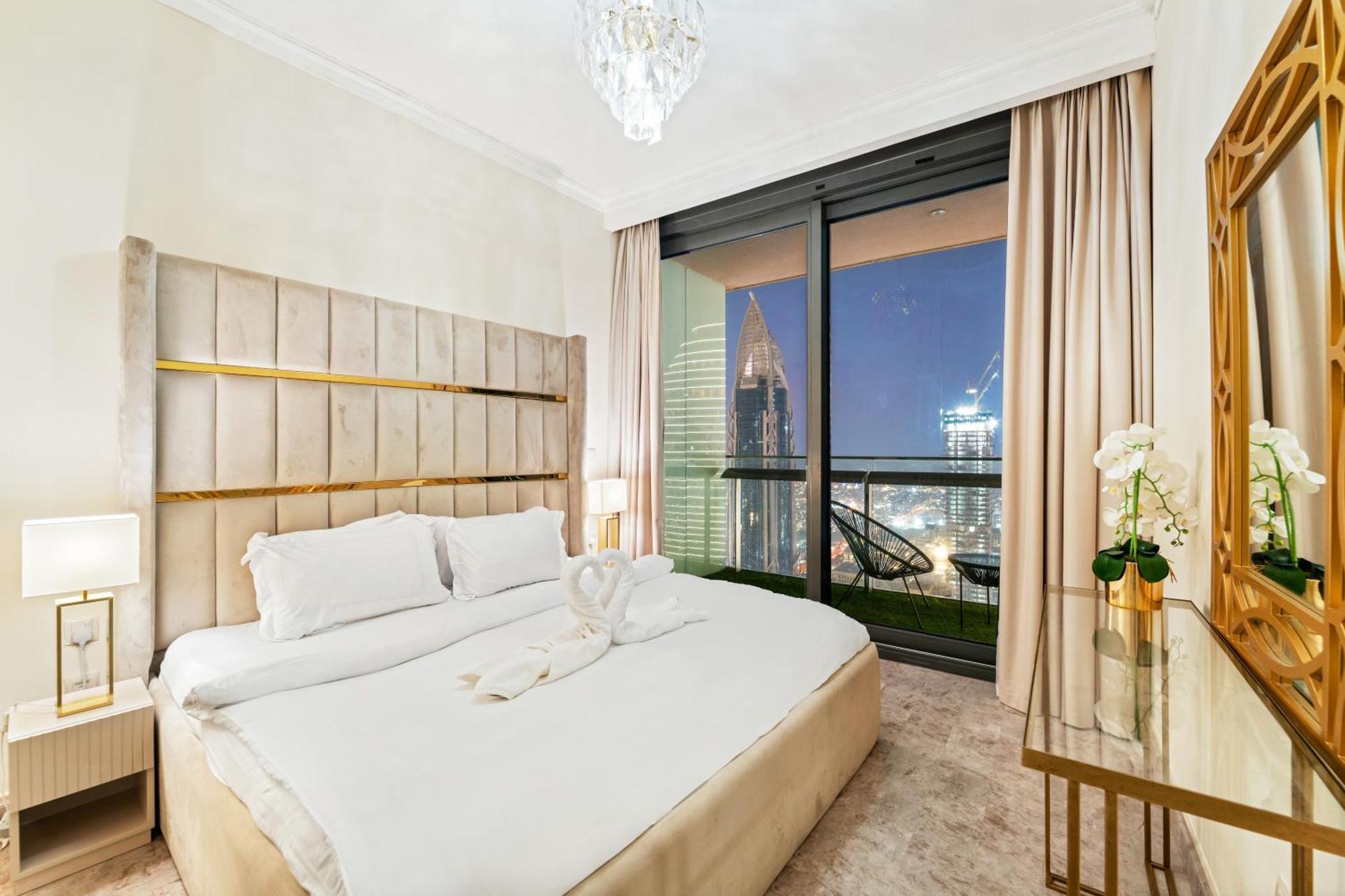 First Class 2Br With Full Dubai Skyline & Sea View Ngoại thất bức ảnh