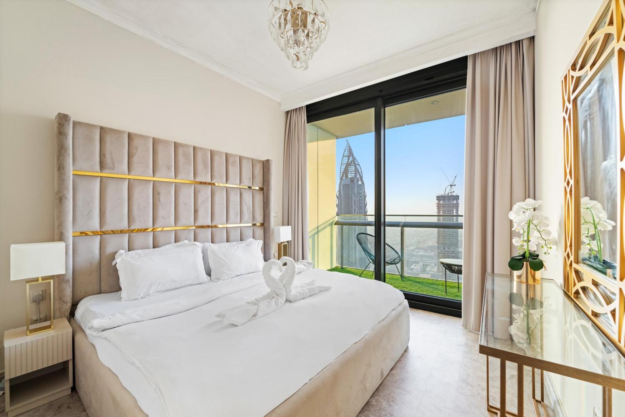 First Class 2Br With Full Dubai Skyline & Sea View Ngoại thất bức ảnh
